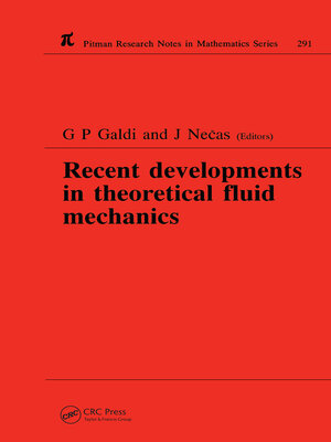 cover image of Recent Developments in Theoretical Fluid Mechanics